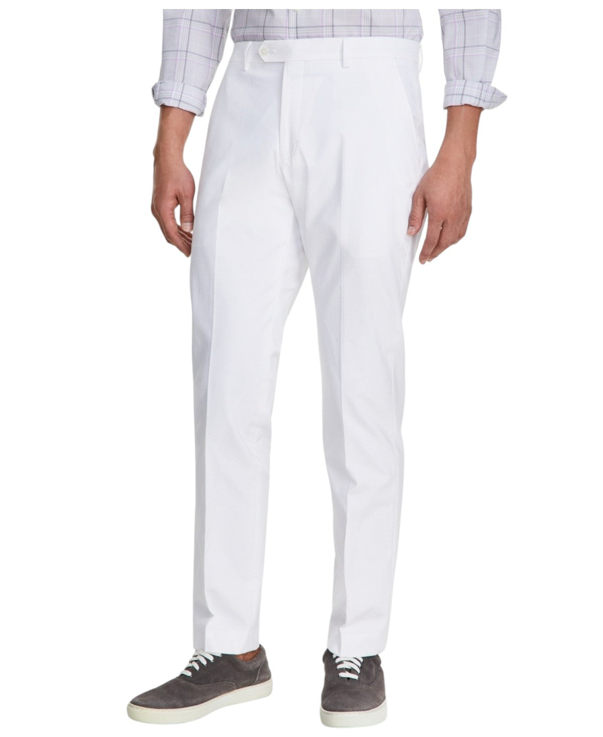 Tommy Hilfiger Mens Modern fit Dress Pants 32 / 32 White Solid Stretch
