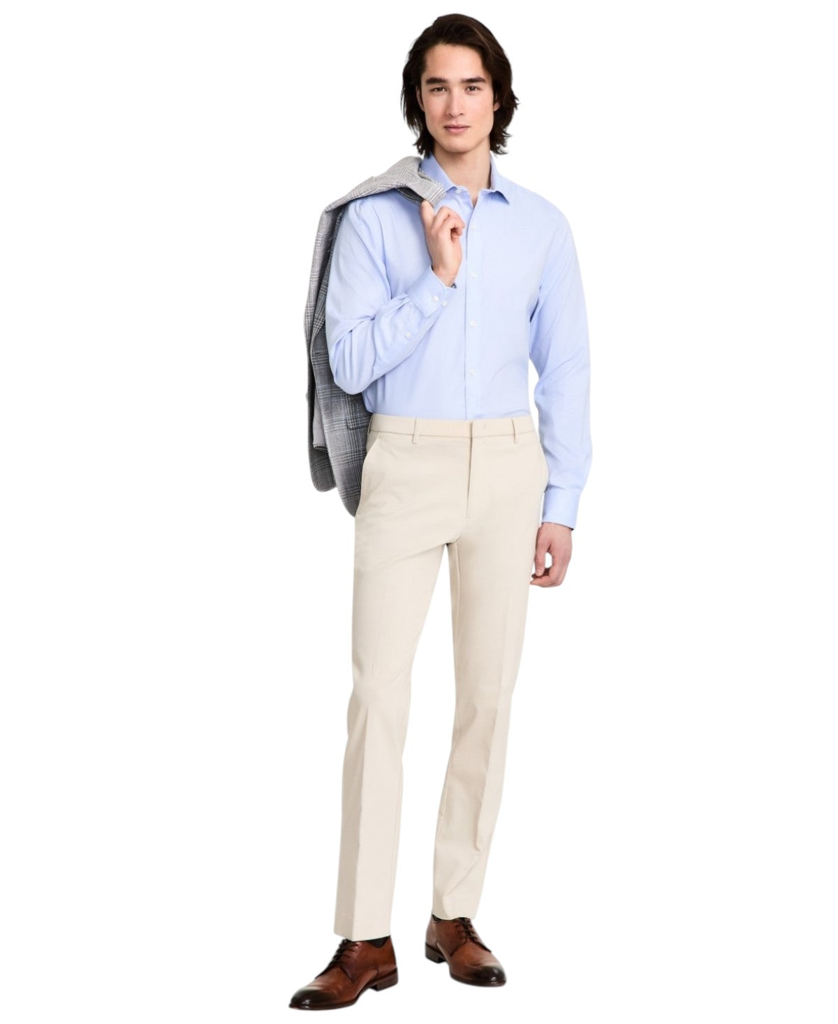 Tommy Hilfiger Mens Modern fit Dress Pants 42 / 30 Beige Solid