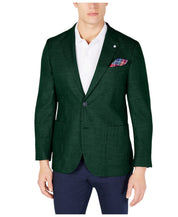 Nautica Mens Modern fit Sport Coat Blazer 46 L Emerald Green Solid Stretch