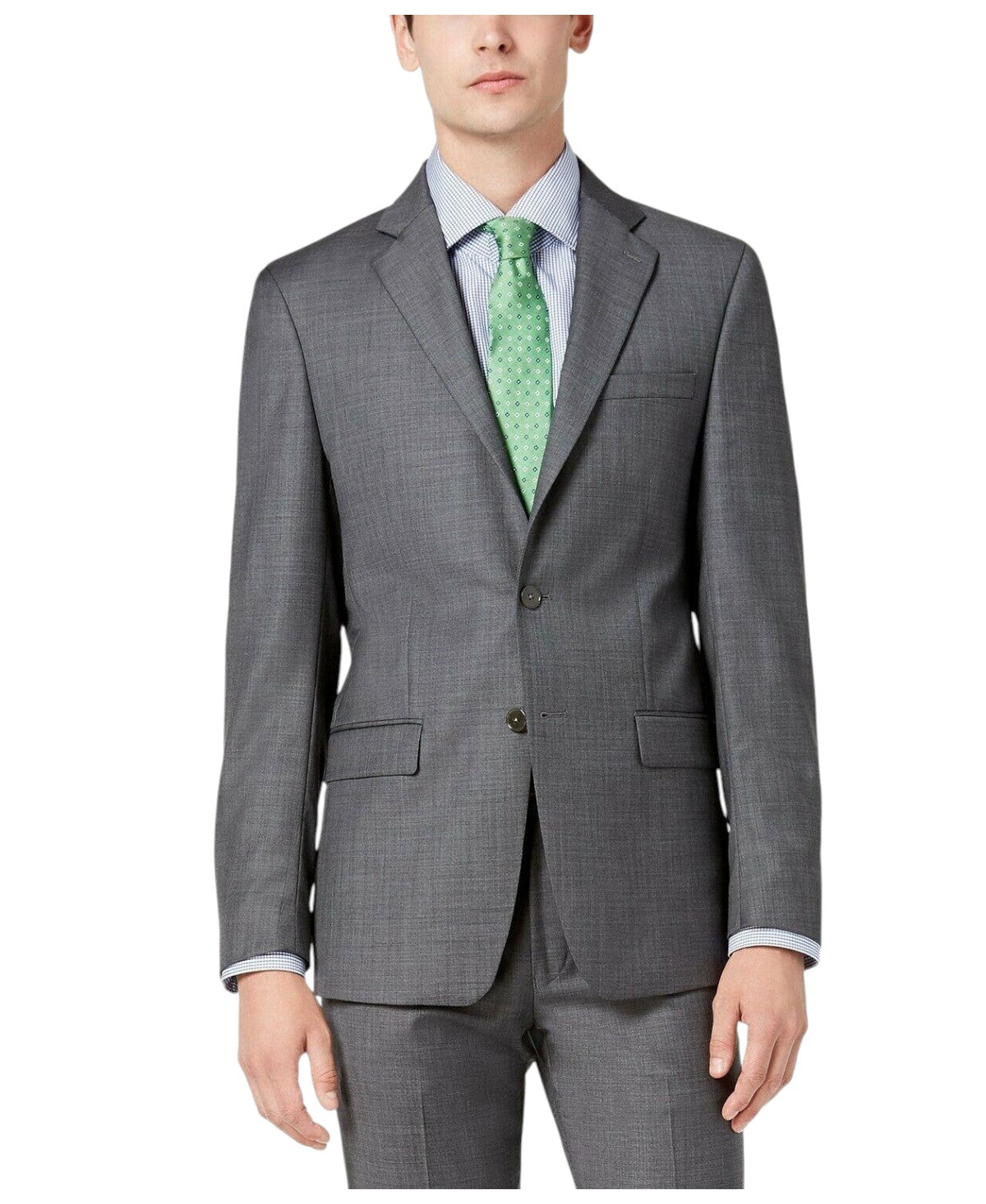 Calvin Klein Mens Slim fit Suit Jacket Blazer 36 R Charcoal Grey Stretch Wool