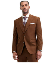 Tayion Collection Mens Classic fit Suit Jacket Blazer 40 R Brown Solid