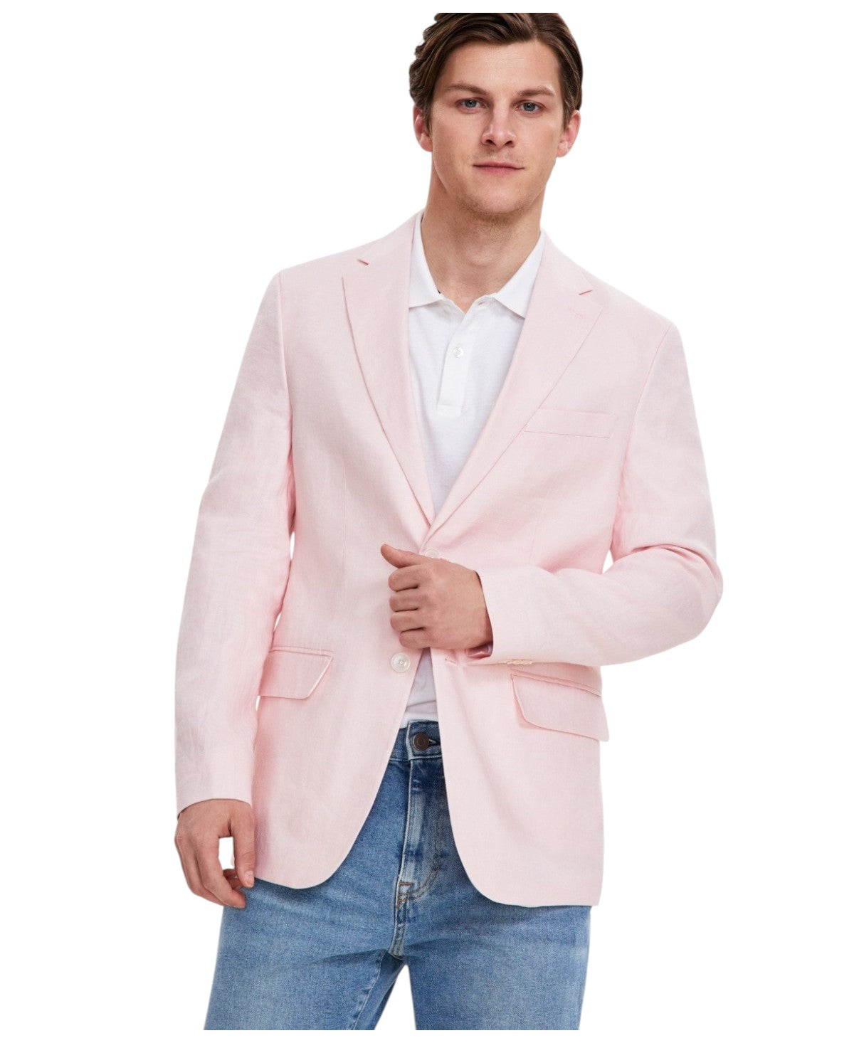 Tommy Hilfiger Mens Modern fit Sport Coat Blazer 44 S Pink Solid