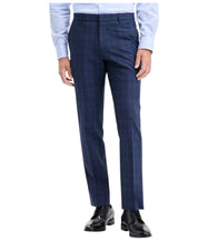 Tommy Hilfiger Mens Modern fit Dress Pants 34 / 32 Navy Blue Plaid Stretch