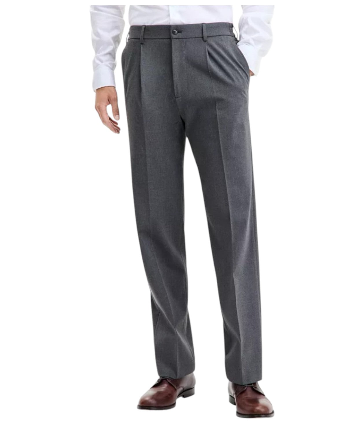 Tommy Hilfiger Mens Modern fit Dress Pants 36 / 30 Grey Solid Stretch