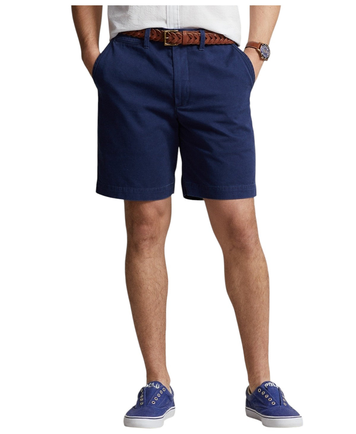 Polo Ralph Lauren Mens Relaxed fit Chinos Shorts 33 Dark Navy Blue Solid