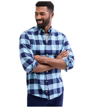 Club Room Mens Regular fit Long Sleeve Button-Up Shirt XL Blue Multi Check