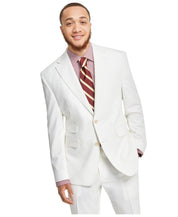 Tayion Mens Classic fit Suit Jacket Blazer 42 S White Solid