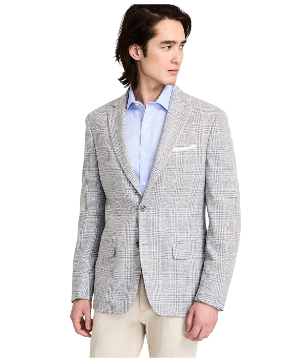 Tommy Hilfiger Mens Modern fit Sport Coat Blazer 41 R Light Grey Solid