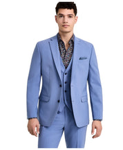 Bar Iii Mens Slim fit Suit Jacket Blazer 40 S Blue Solid Wool