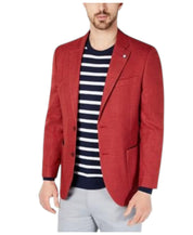 Nautica Mens Modern fit Sport Coat Blazer 40 R Red Solid Stretch