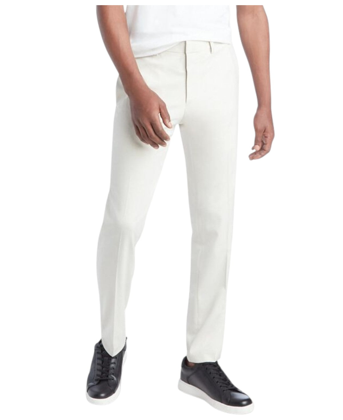 Kenneth Cole Mens Slim fit Dress Pants 34 / 34 Beige Solid Stretch