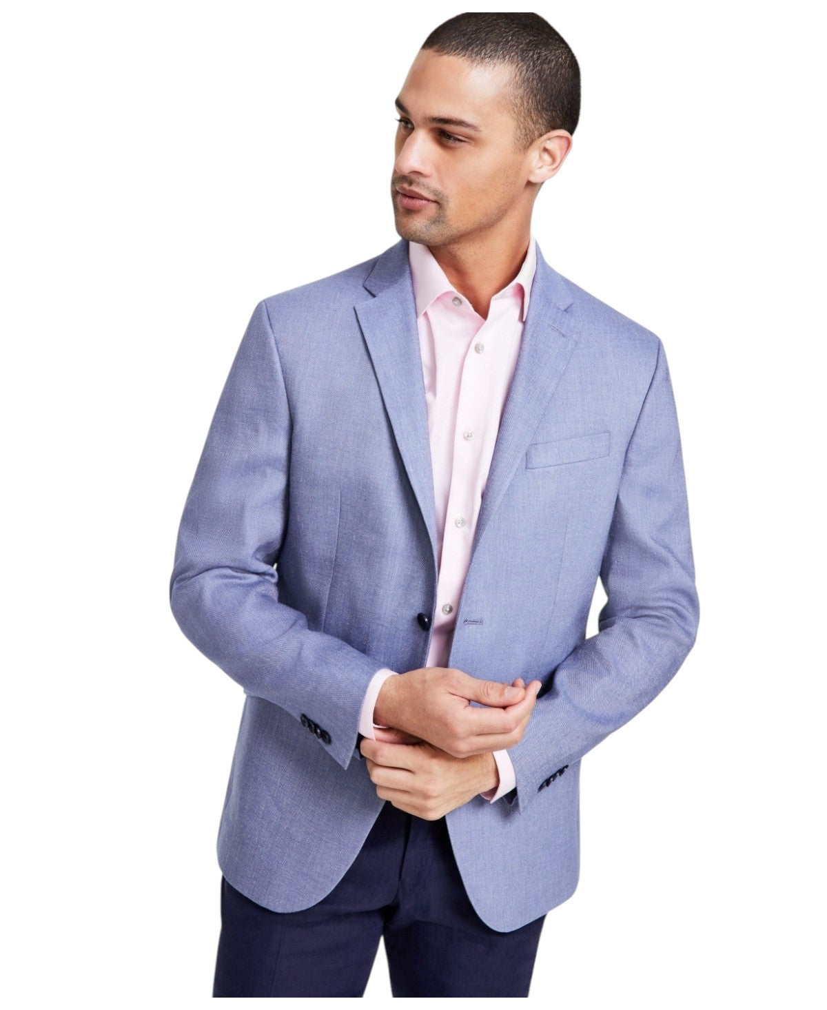 Kenneth Cole Mens Slim fit Sport Coat Blazer 38 S Blue Solid