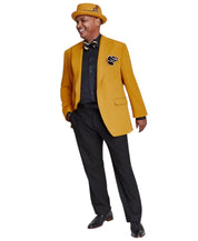 Tayion Mens Classic fit Sport Coat Blazer 42 R Gold Solid