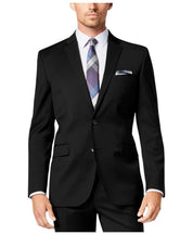 Kenneth Cole Mens Slim fit Suit Jacket Blazer 46 R Black Solid Stretch