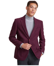 Nautica Mens Modern fit Sport Coat Blazer 40 R Burgundy Red Solid