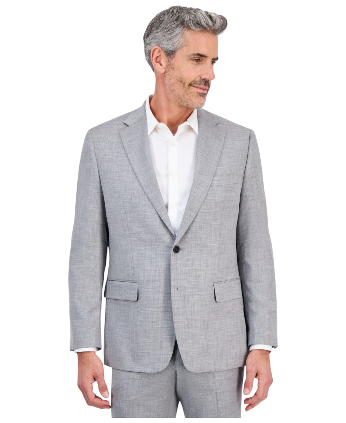 Tallia Mens Classic fit Suit Jacket Blazer 46 R Light Grey