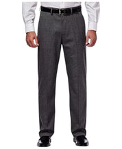 Haggar Mens Classic fit Dress Pants 40 / 30 Charcoal Grey Solid Stretch