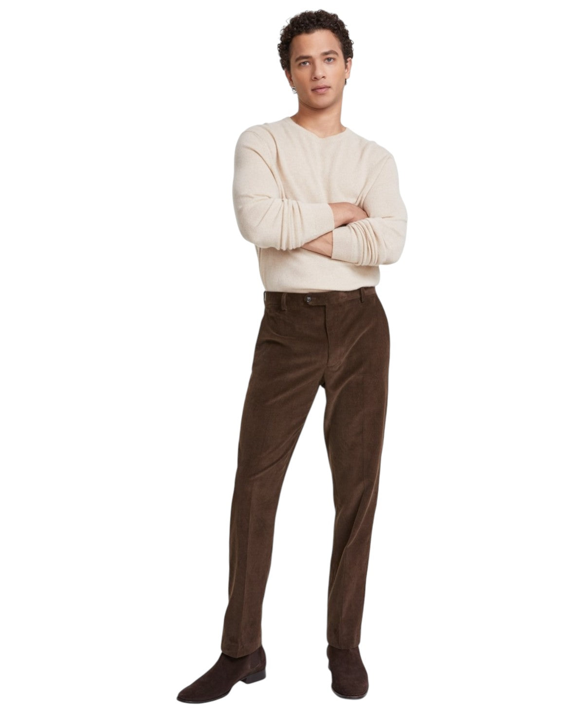 Tommy Hilfiger Mens Modern fit Dress Pants Corduroy 36 / 34 Dark Brown