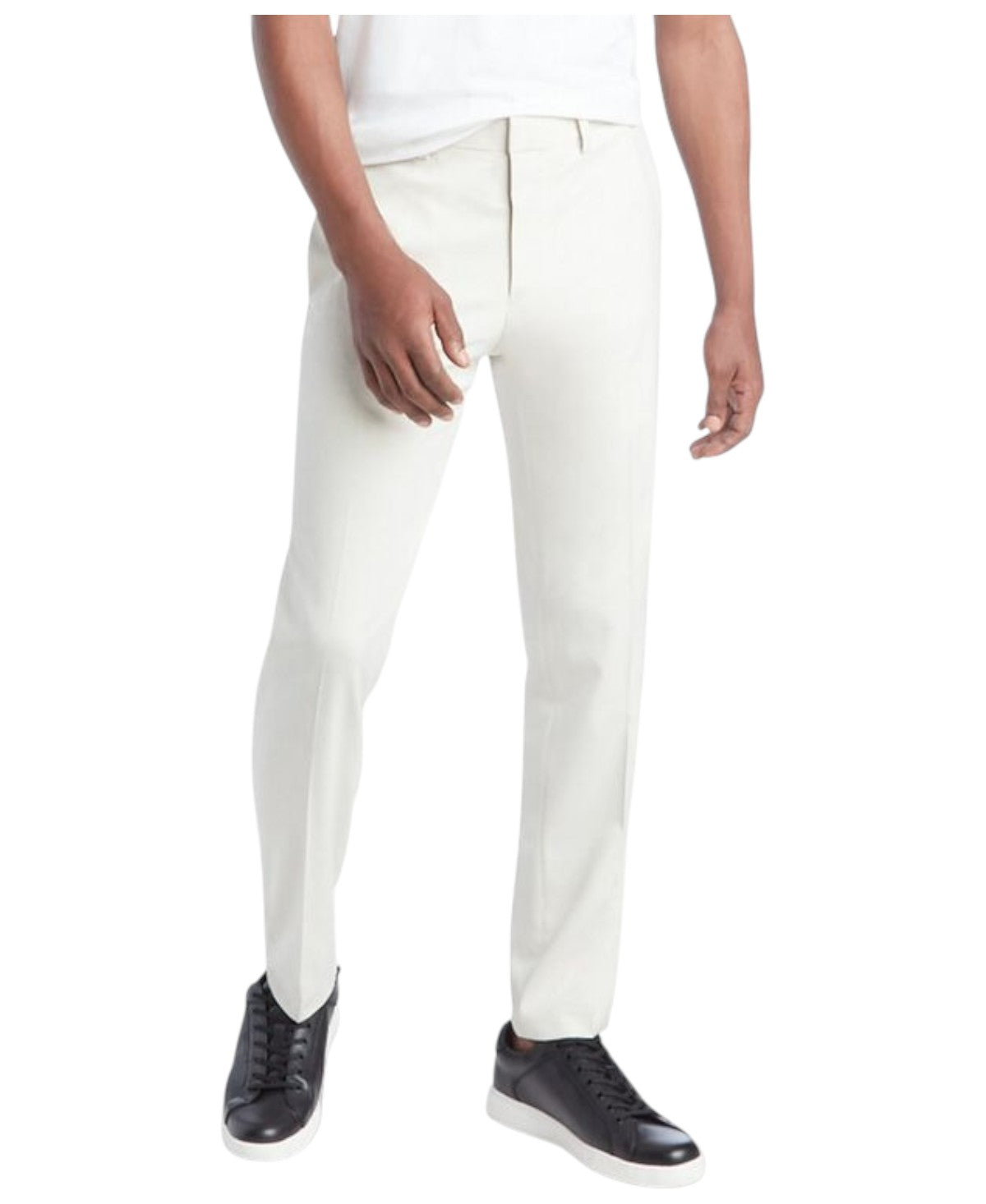 Kenenth Cole Mens Slim fit Dress Pants 36 / 32 Beige Solid Stretch