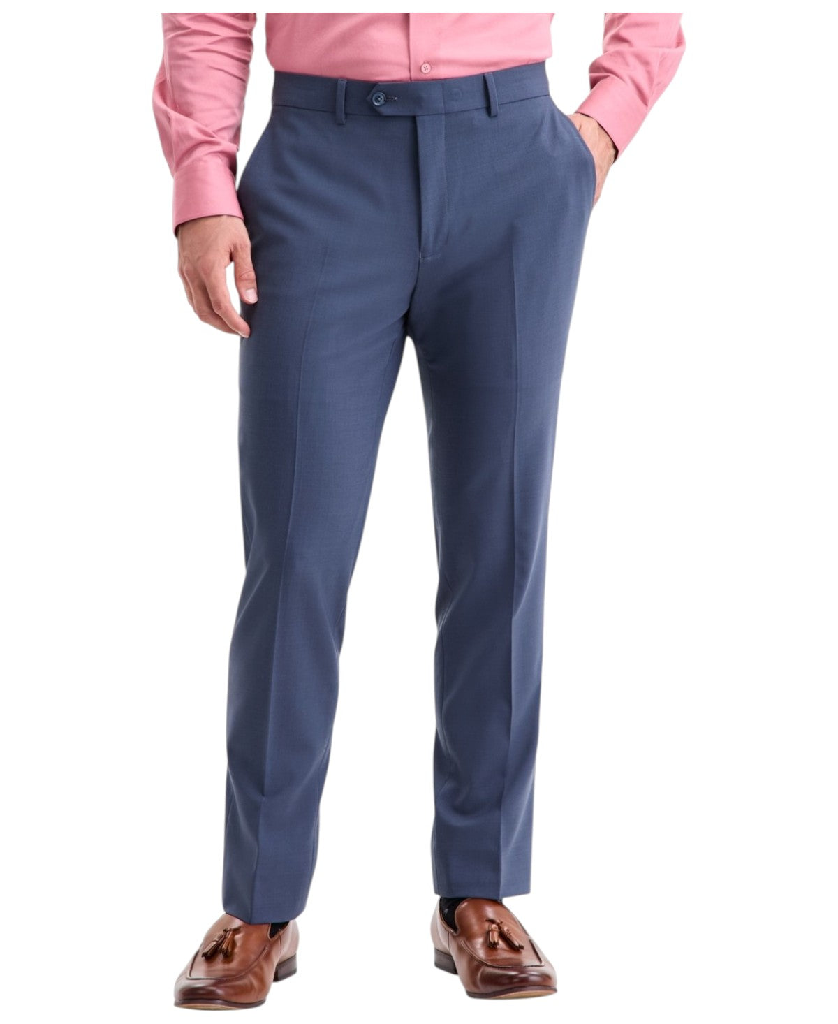 Bar Iii Mens Slim fit Dress Pants 30 / 32 Steel Blue Solid Stretch