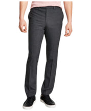 Dkny Mens Modern fit Dress Pants 30 / 29 Dark Grey Solid Stretch
