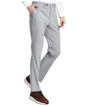 Dkny Mens Modern fit Dress Pants 40 / 29 Light Grey Solid Stretch