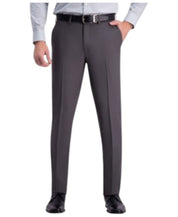 Haggar Mens Slim fit Dress Pants 34 / 30 Charcoal Grey Solid