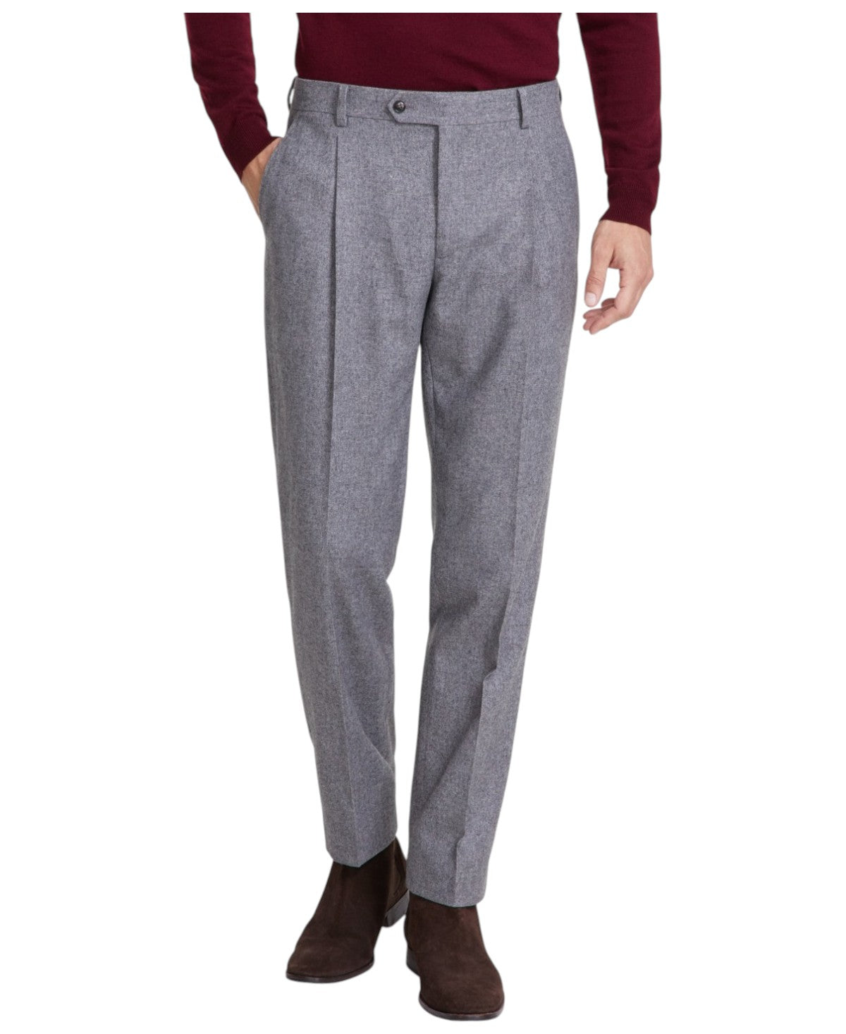 Tommy Hilfiger Mens Relaxed fit Dress Pants 32 / 30 Grey Solid