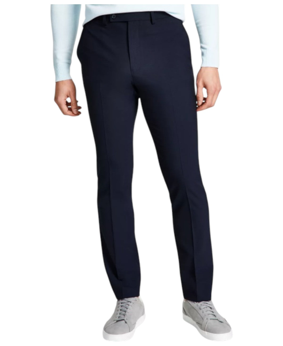Dkny Mens Modern fit Dress Pants 40 / 29 Navy Blue Solid Stretch