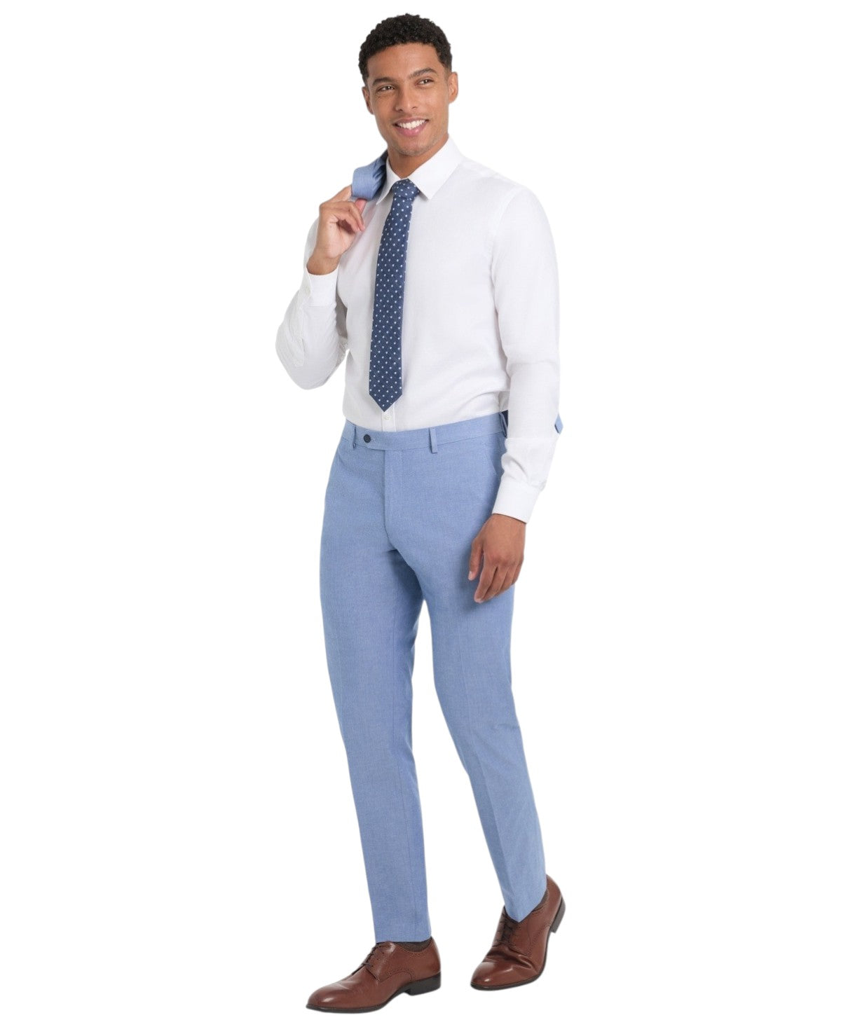 Tommy Hilfiger Mens Modern fit Dress Pants 36 / 32 Light Blue Solid
