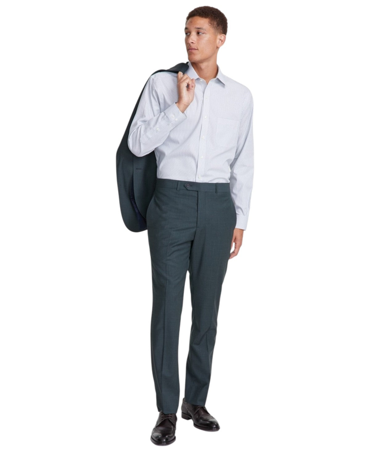 Brooks Brothers Mens Classic fit Dress Pants 34 / 32 Forest Green Solid