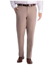 Haggar Mens Classic fit Chinos Pants 36 / 30 Beige Solid Stretch