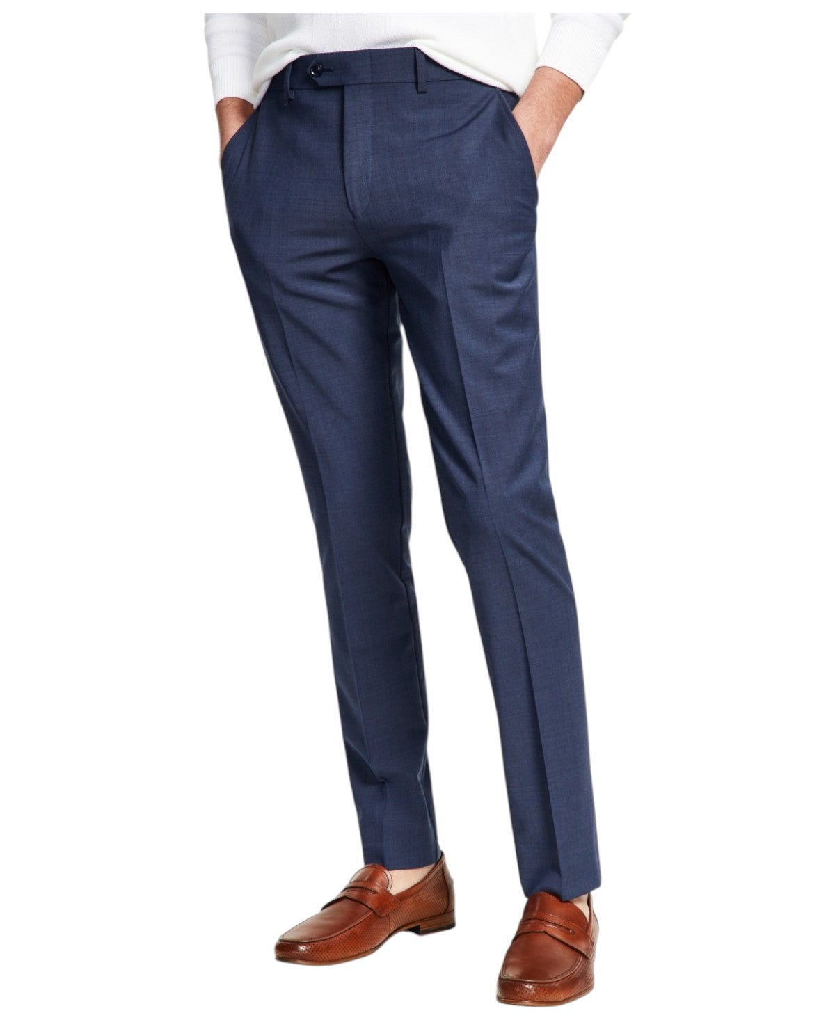 Bar Iii Mens Slim fit Dress Pants 34 / 34 Navy Blue Solid