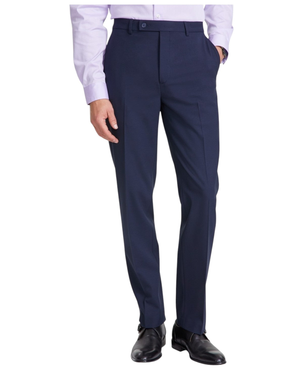 Calvin Klein Mens Slim fit Dress Pants 32 / 32 Navy Blue Solid