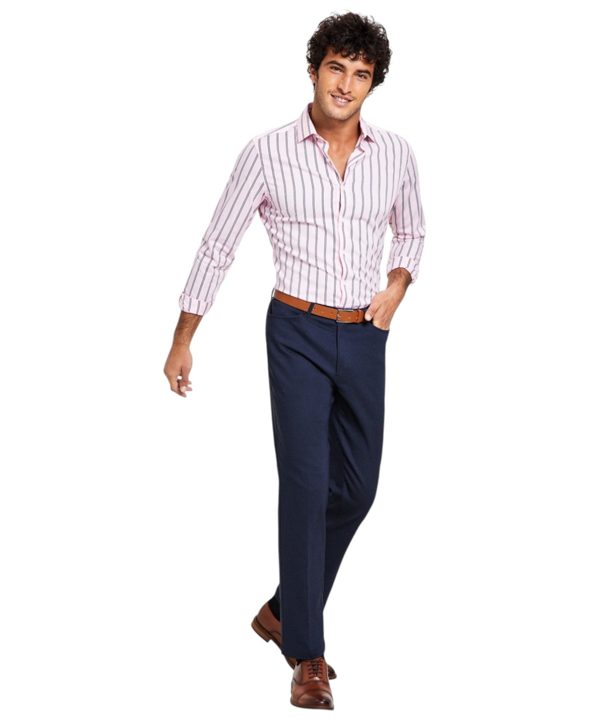 Tommy Hilfiger Mens Modern fit Dress Pants 38 / 30 Navy Blue Solid