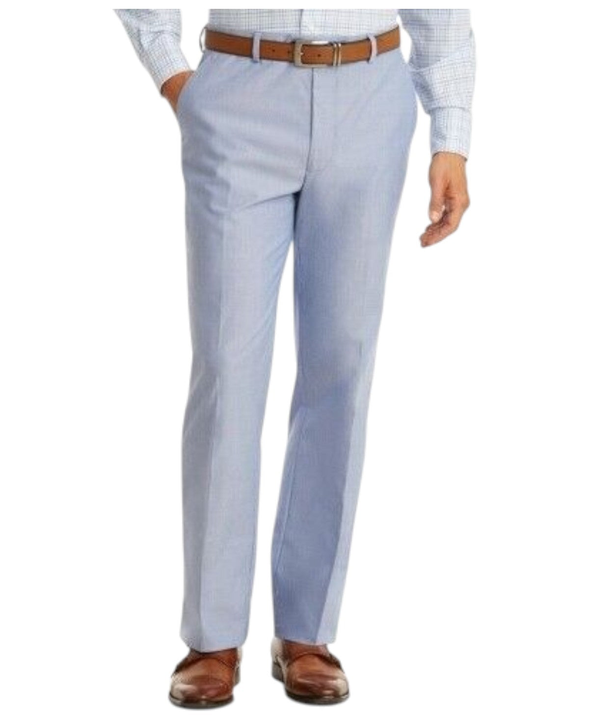 Tommy Hilfiger Mens Modern fit Dress Pants 32 / 34 Powder Blue Solid Stretch
