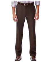 Haggar Mens Classic fit Dress Pants 32 / 32 Brown Solid