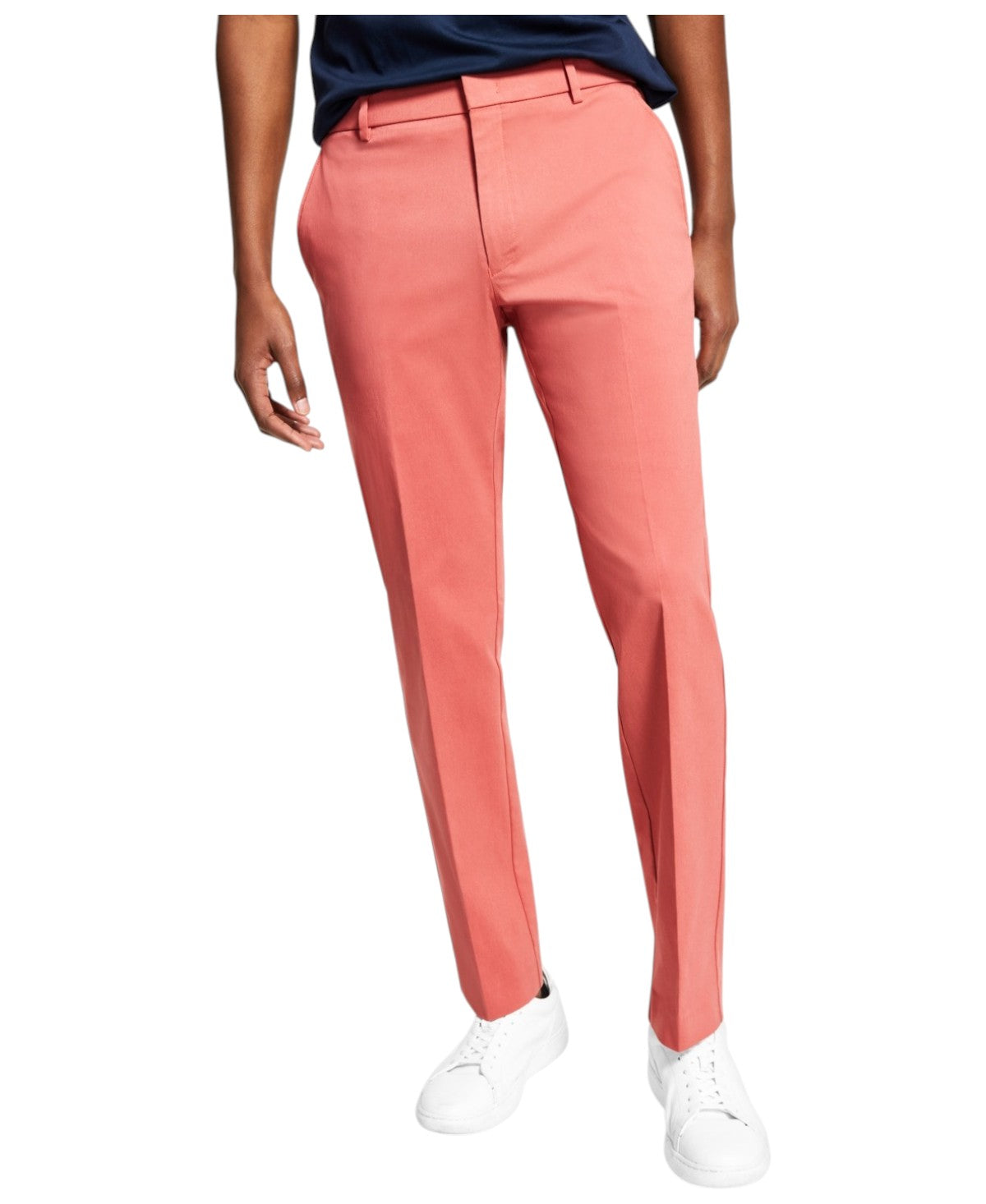 Tommy Hilfiger Mens Modern fit Dress Pants 38 / 34 Light Red Solid Stretch