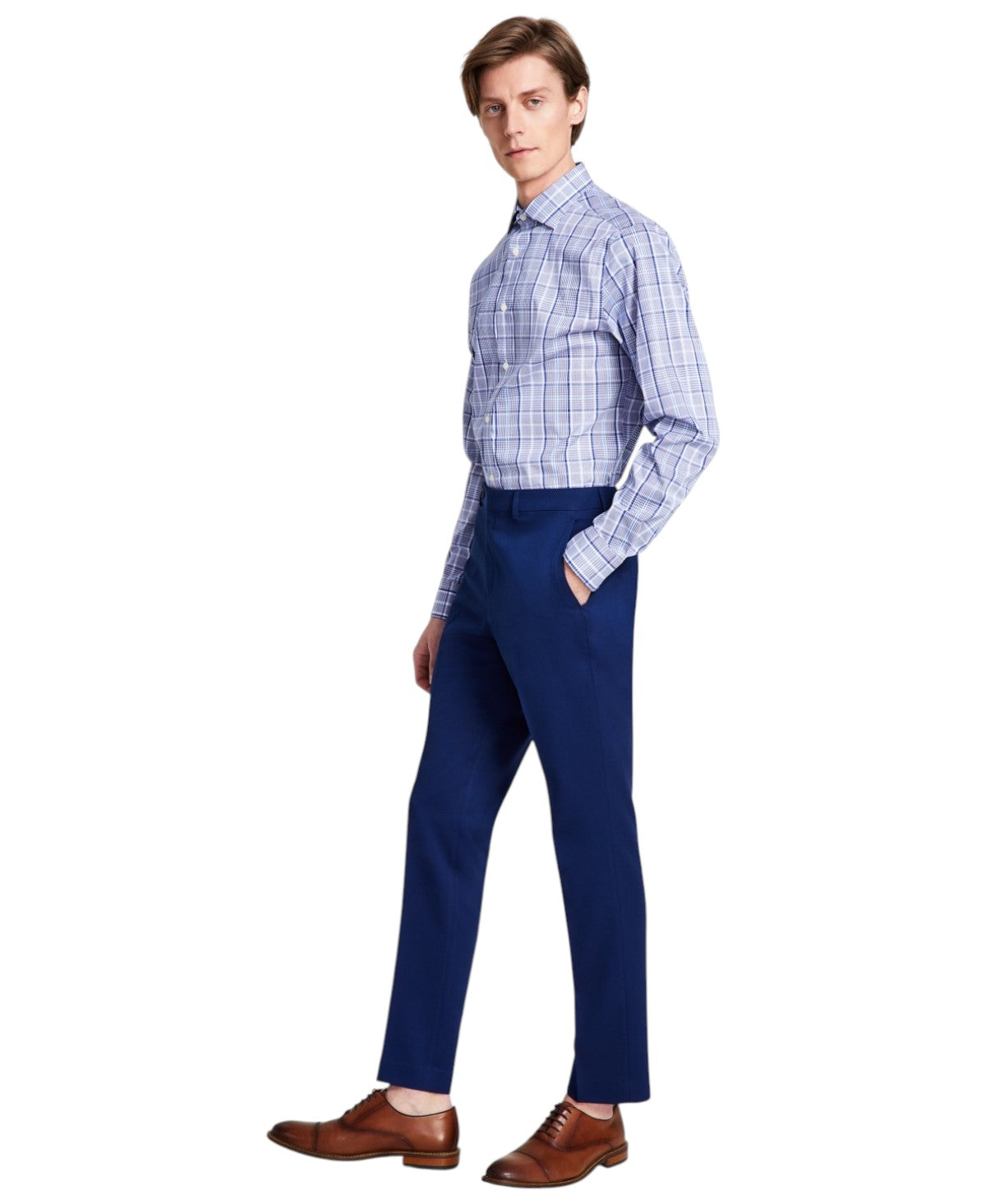 Dkny Mens Modern fit Dress Pants 30 / 29 Navy Blue Solid