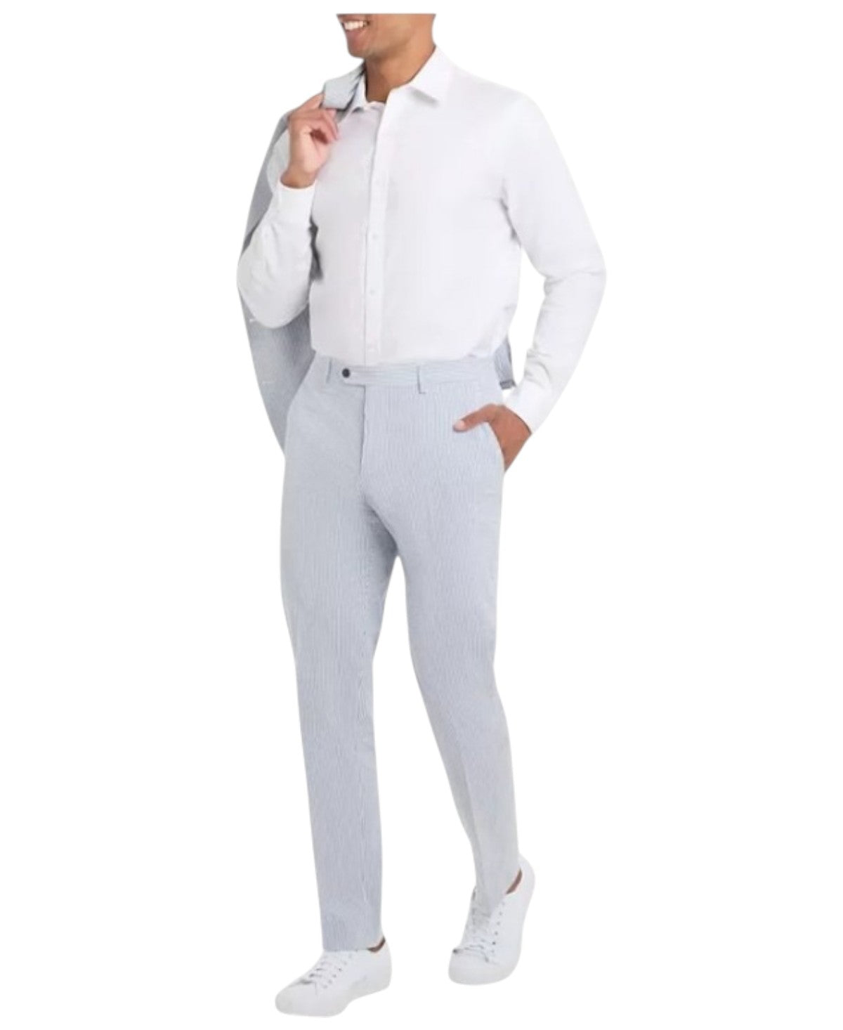 Tommy Hilfiger Mens Modern fit Dress Pants 44 / 30 Light Blue Striped –  Bristol Apparel Co
