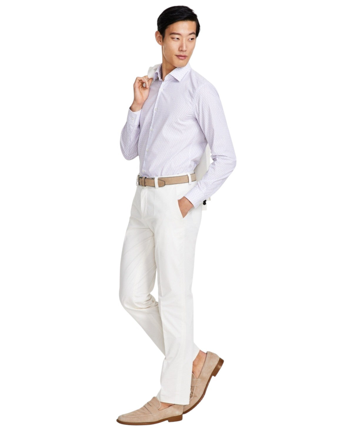 Hugo Boss Mens Modern fit Dress Pants 36 / 32 White Solid