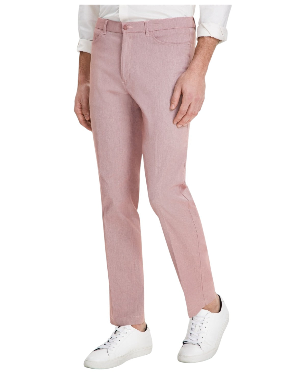 Tommy Hilfiger Mens Modern fit Dress Pants 30 / 30 Pink Solid