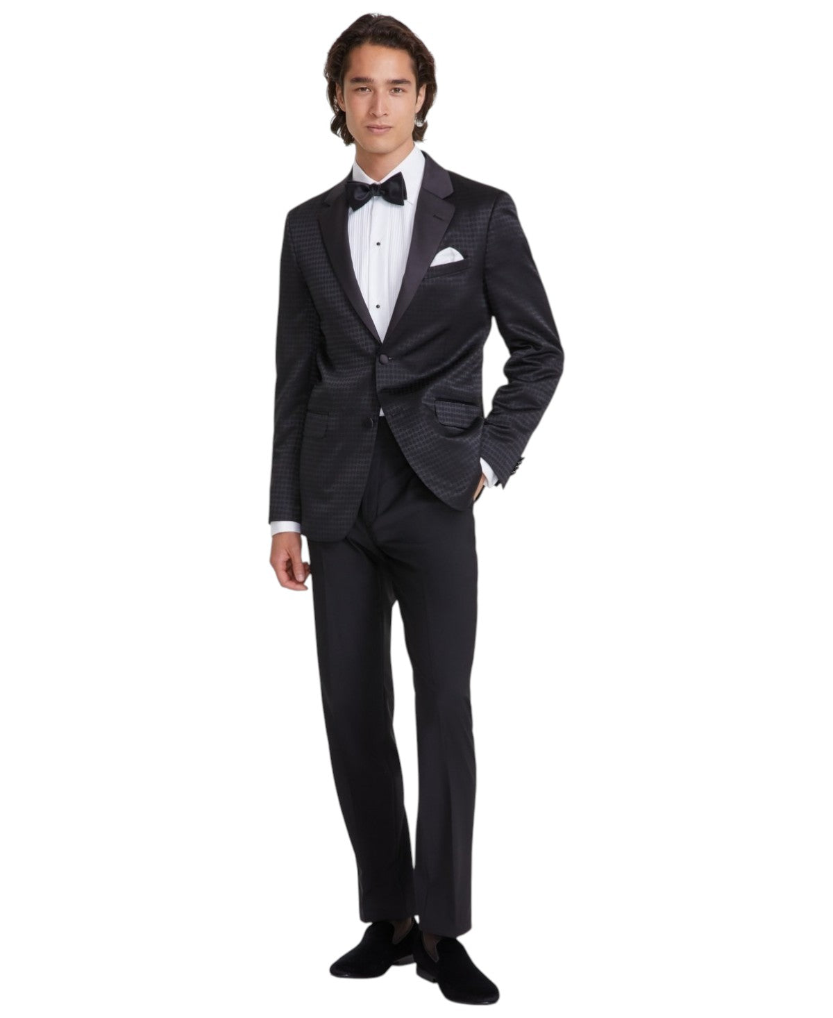 Vince Camuto Mens Slim fit Suit Jacket Blazer 38 R Black Solid