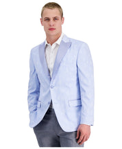 Alfani Mens Slim fit Suit Jacket Blazer 42 L Light Blue Floral