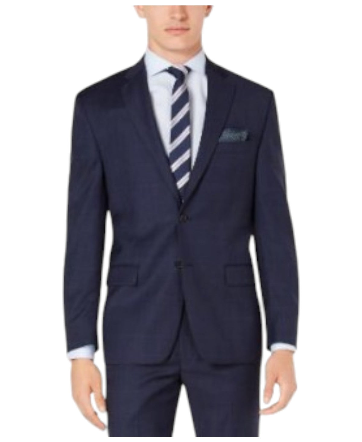 Lauren Ralph Lauren Mens Classic fit Suit Jacket Blazer 48 XL Blue Plaid Stretch