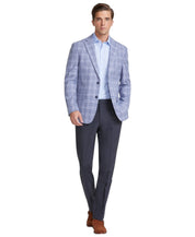 Tommy Hilfiger Mens Modern fit Sport Coat Blazer 44 L Light Blue Plaid