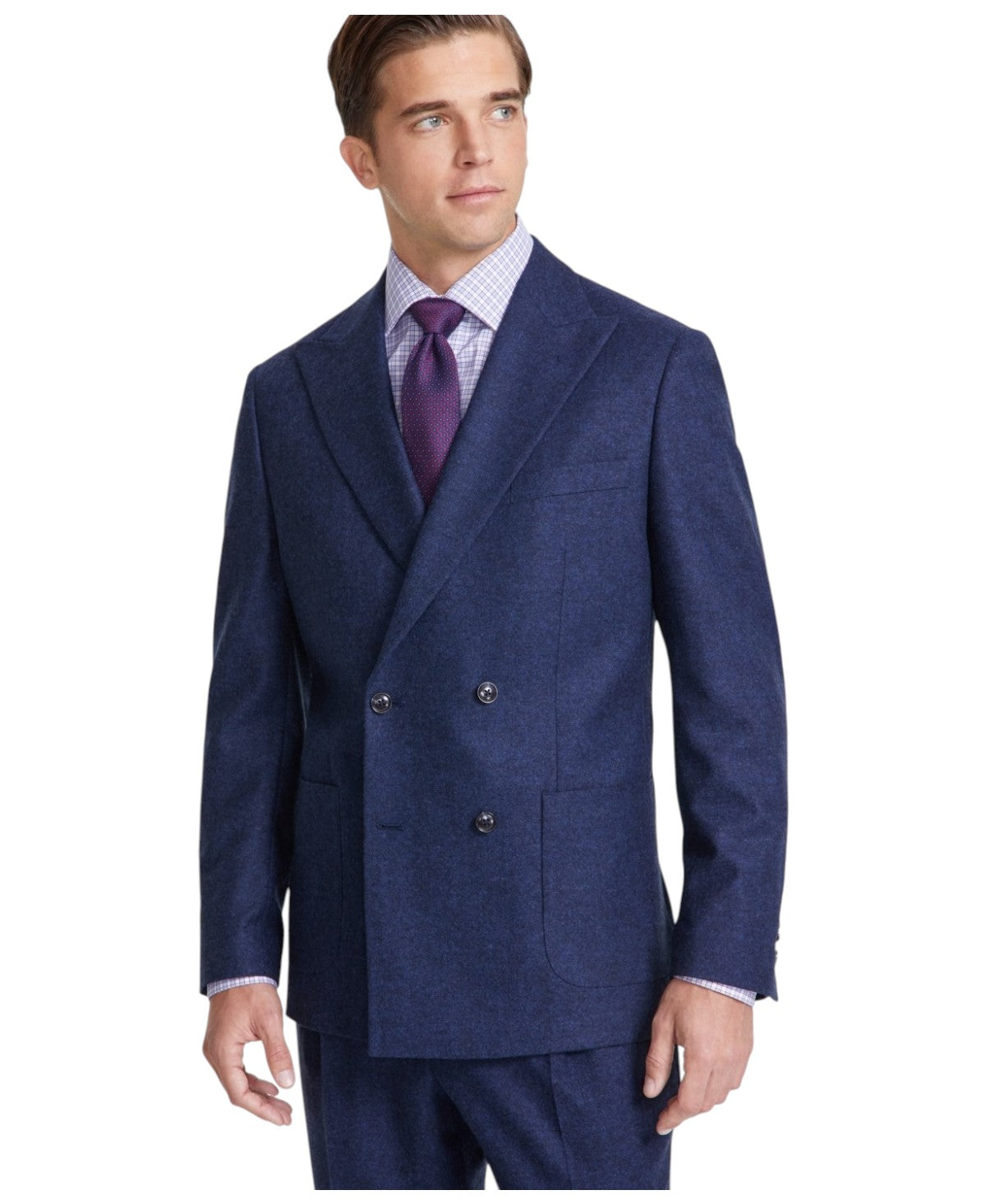 Tommy Hilfiger Mens Modern fit Double Breasted Suit Jacket Blazer 42 S Blue Wool