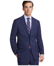 Tommy Hilfiger Mens Modern fit Suit Jacket Blazer 44 L Navy Blue Plaid Stretch