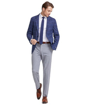 Vince Camuto Mens Slim fit Sport Coat Blazer 46 R Navy Blue Plaid