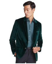 Hugo Boss Mens Modern fit Velvet Sport Coat Blazer 38 S Green Solid